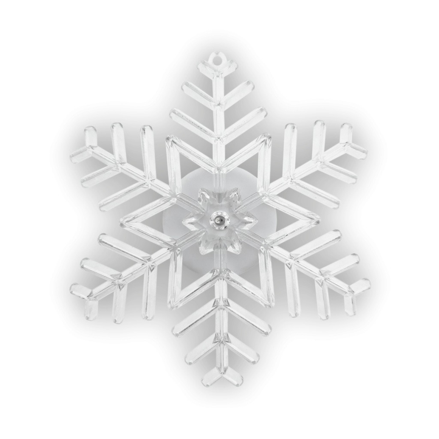 LED RGB juldekoration med sugkopp LED/3xLR44 snöflinga