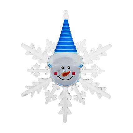 LED RGB juldekoration med sugkopp LED/3xLR44 snögubbe röd/blå/grön