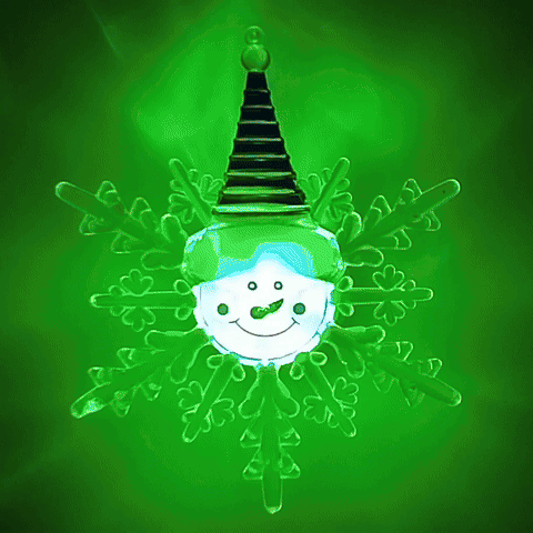 LED RGB juldekoration med sugkopp LED/3xLR44 snögubbe röd/blå/grön