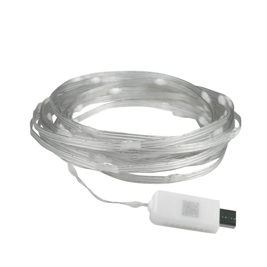 LED RGB ljusslinga LED/10W/5V 10 m USB + fjärrkontroll