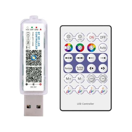 LED RGB ljusslinga LED/10W/5V 10 m USB + fjärrkontroll