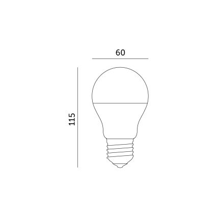 LED RGB Smart dimbar glödlampa E27/9,5W/230V 2700-6500K Wi-Fi Tuya