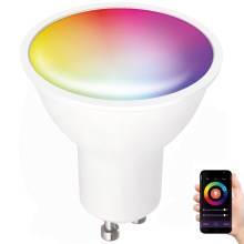 LED RGB Smart dimbar glödlampa GU10/5W/230V 2700-6500K Wi-Fi Tuya