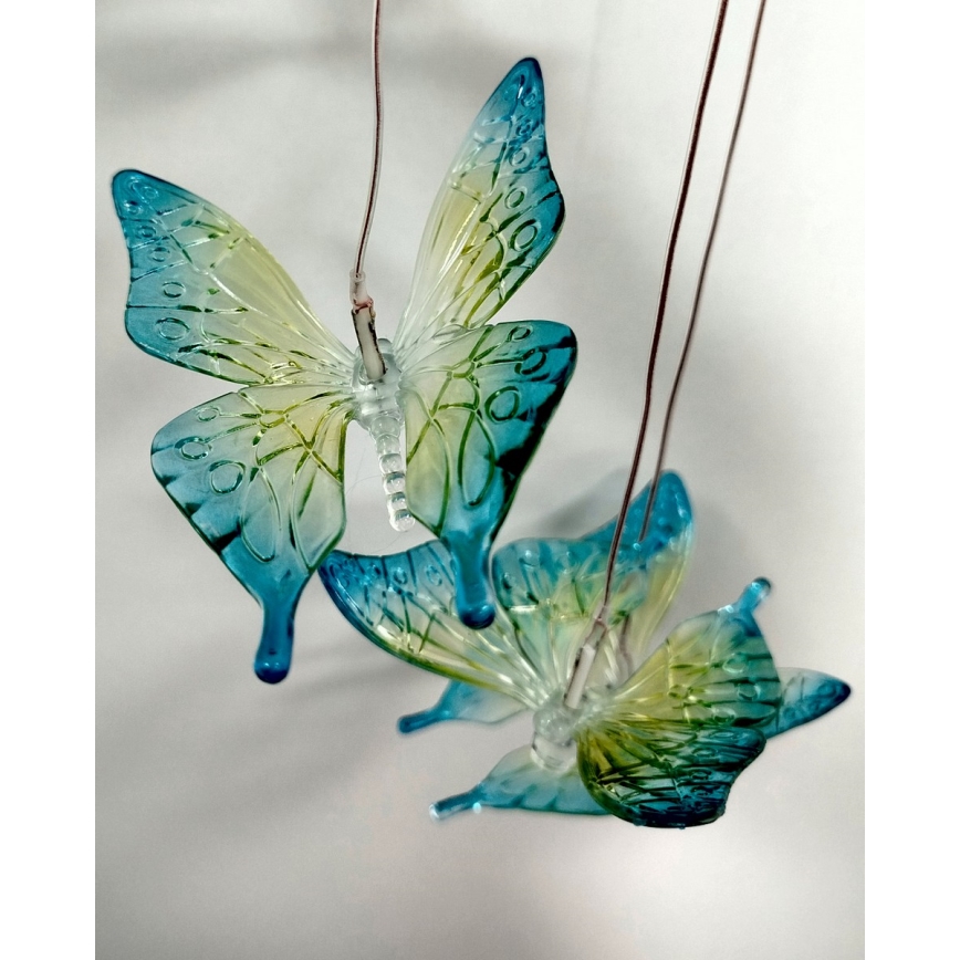 LED RGB solarlampa 6xLED/1,2V 300 mAh IP44 fjärilsform