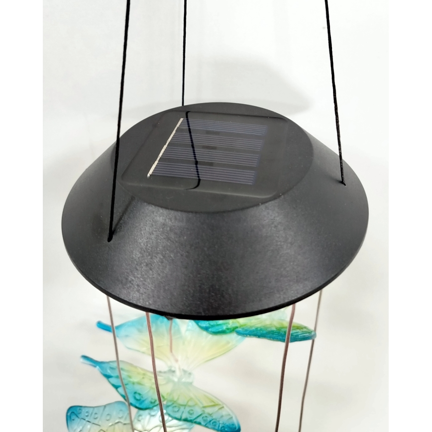 LED RGB solarlampa 6xLED/1,2V 300 mAh IP44 fjärilsform