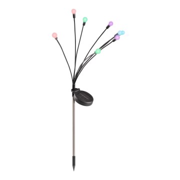 LED RGB Solarlampa FIORINI 8xLED/1,2V 600 mAh IP44 svart