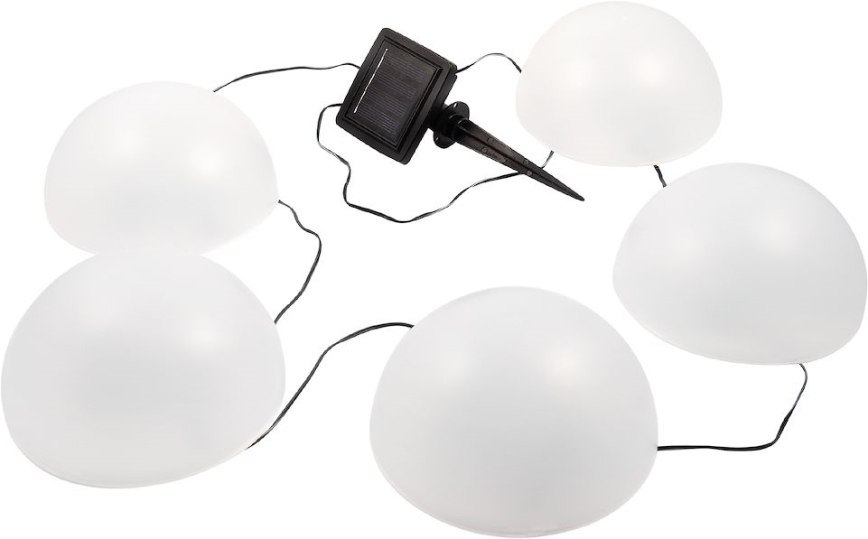 LED RGB solcellsbelysning HEMI LED/0,1W/1,2V 600 mAh IP44 vit