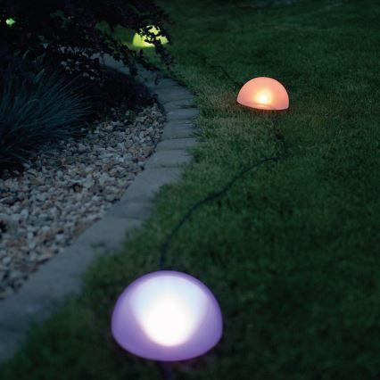 LED RGB solcellsbelysning HEMI LED/0,1W/1,2V 600 mAh IP44 vit