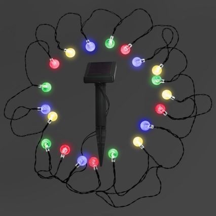 LED RGB Solarlampa 20xLED/1,2V 300 mAh IP44