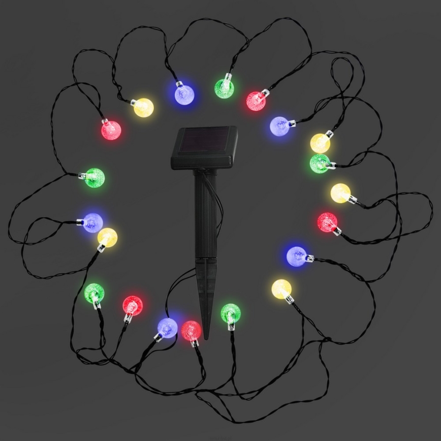 LED RGB Solarlampa 20xLED/1,2V 300 mAh IP44