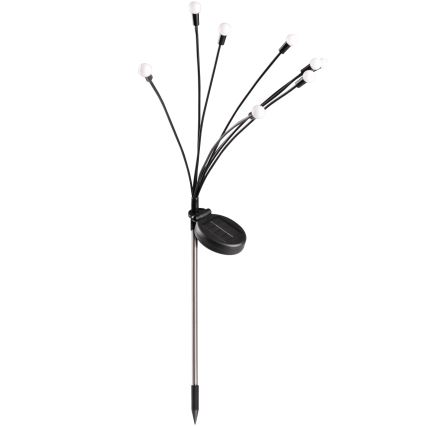 LED RGB Solarlampa FIORINI 8xLED/1,2V 600 mAh IP44 svart