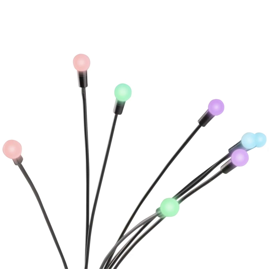 LED RGB Solarlampa FIORINI 8xLED/1,2V 600 mAh IP44 svart