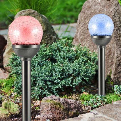 LED RGB Solarlampa LED/0,04W/1,2V 600 mAh IP44