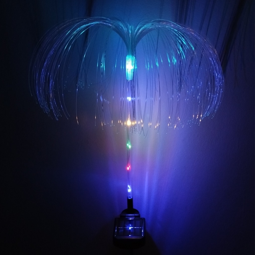 LED RGB solcellslampa LED/1,2V 300 mAh IP44 svart