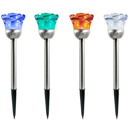 LED RGB Solarlampa ROSE LED/1,2V 100 mAh IP44