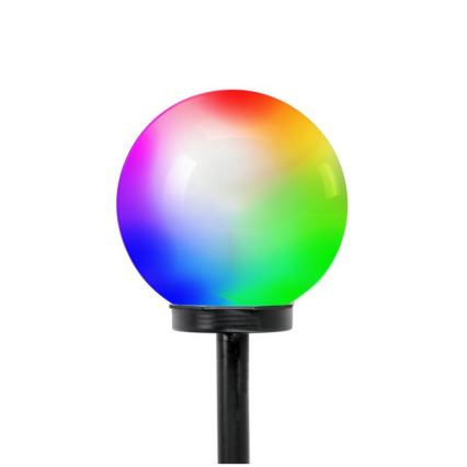 LED RGB-solcellslampa SPHERE, LED 1,2 V, IP44, 200 mAh, Ø 20 cm