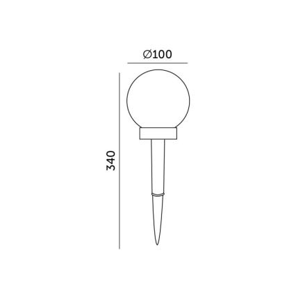 LED RGB solcellslampa SPHERE LED/1,2 V IP44 40 mAh Ø 10 cm