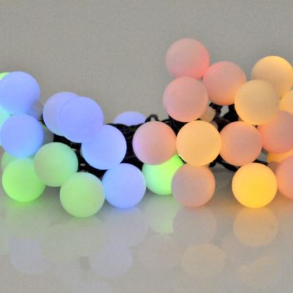 LED RGB Solarljusslinga PARTY 30xLED/1,2V 400 mAh 3,9 m IP44