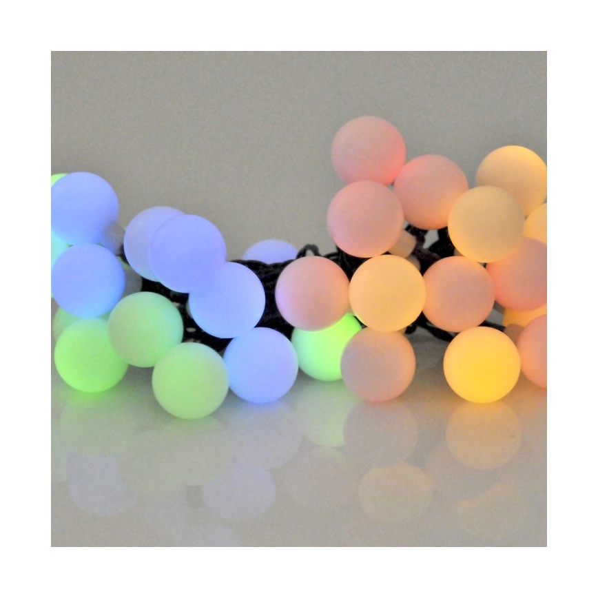 LED RGB Solarljusslinga PARTY 30xLED/1,2V 400 mAh 3,9 m IP44