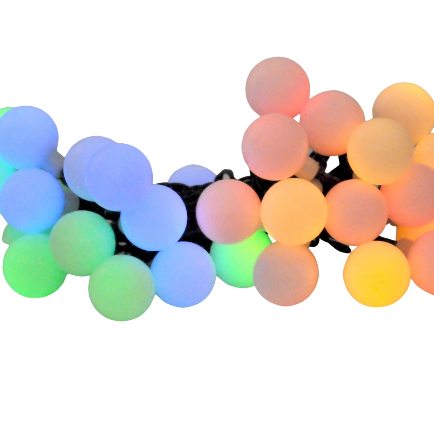 LED RGB Solarljusslinga PARTY 30xLED/1,2V 400 mAh 3,9 m IP44