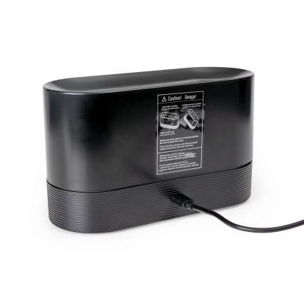 LED RGB ultraljuds aromadiffusor och luftfuktare med belysning 180 ml svart
