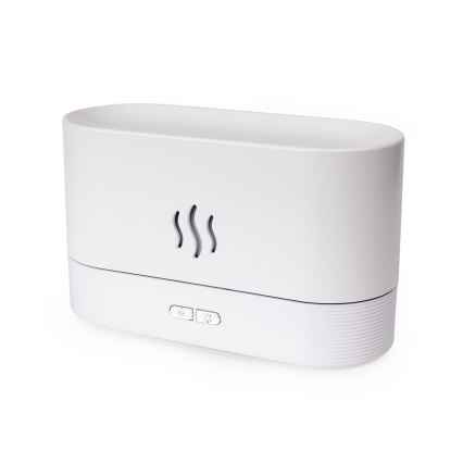 LED RGB ultraljuds aromadiffusor och luftfuktare med belysning 180 ml vit