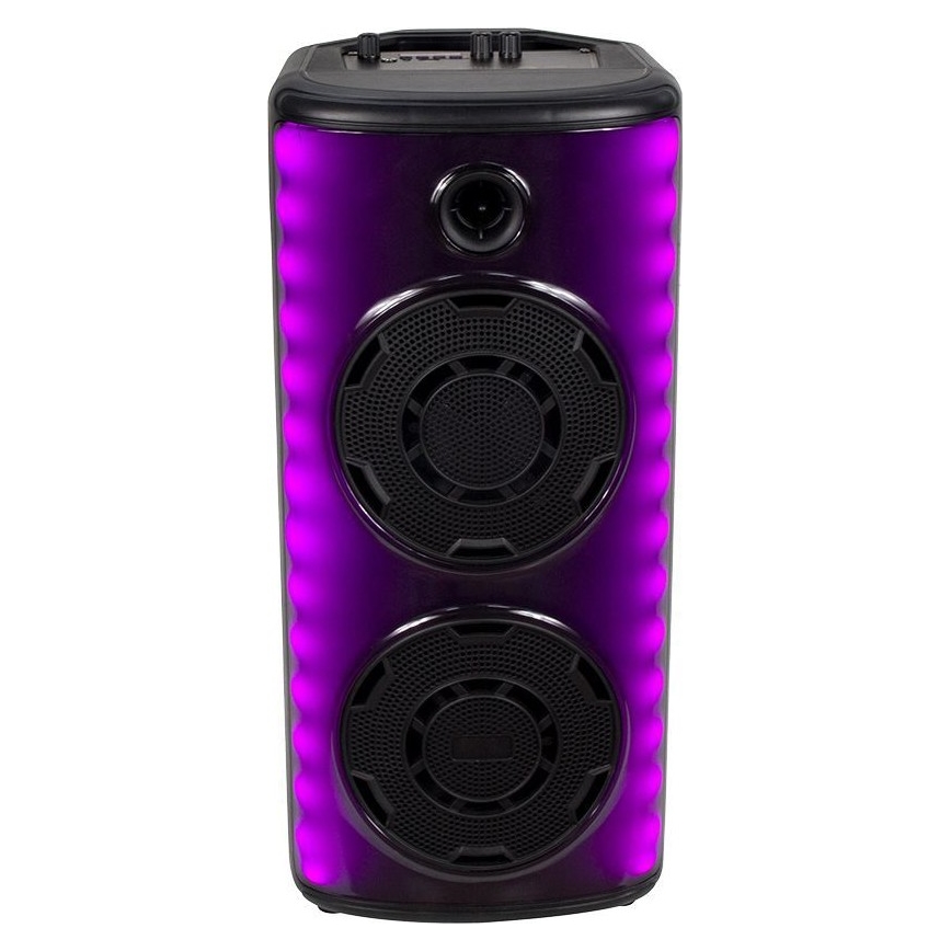 LED RGB Laddningsbar högtalare med mikrofon 600W/2400 mAh + fjärrkontroll