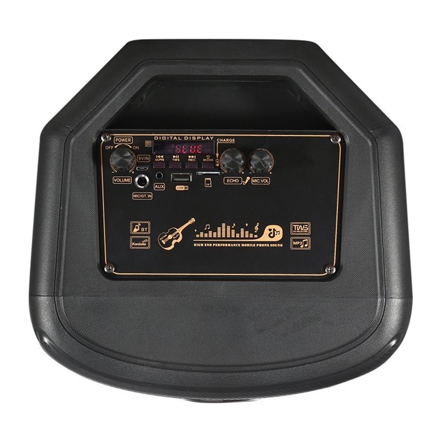 LED RGB Laddningsbar högtalare med mikrofon 600W/2400 mAh + fjärrkontroll