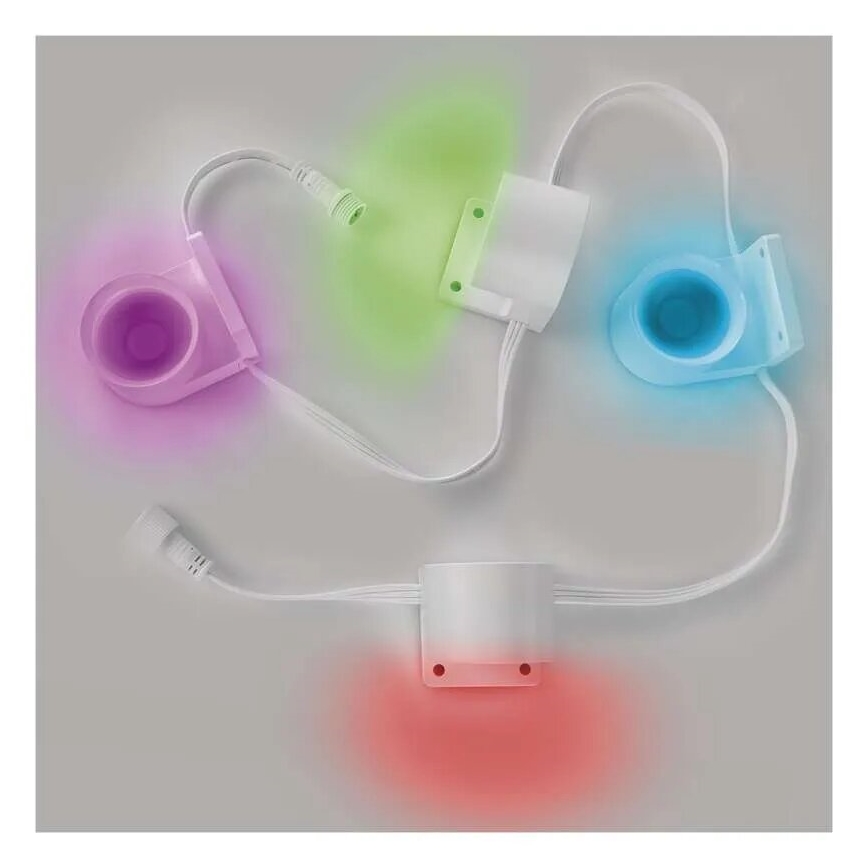 LED RGBIC+CCT Dekorationskedja med punktbelysning GoSmart - förlängning 4xLED/7W/230V 85 cm Wi-Fi Tuya