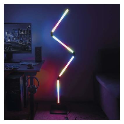 LED RGBIC Ljusreglerad golvlampa GoSmart LED/20W/230V 2700K Wi-Fi Tuya