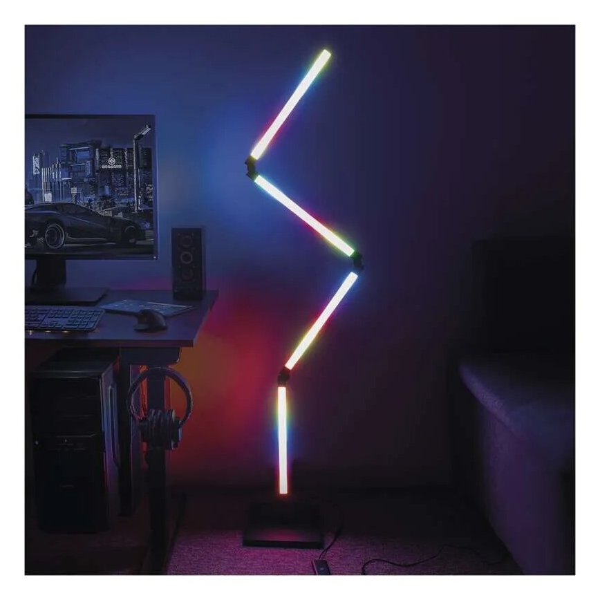 LED RGBIC Ljusreglerad golvlampa GoSmart LED/20W/230V 2700K Wi-Fi Tuya