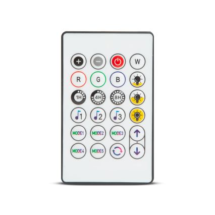 LED RGBIC dimbar solcellsslinga 30xLED/1,3W/3,7/5V 2200 mAh 14,37 m IP65 svart + fjärrkontroll