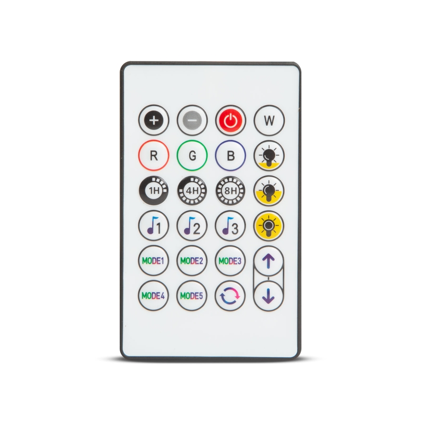 LED RGBIC dimbar solcellsslinga 30xLED/1,3W/3,7/5V 2200 mAh 14,37 m IP65 svart + fjärrkontroll