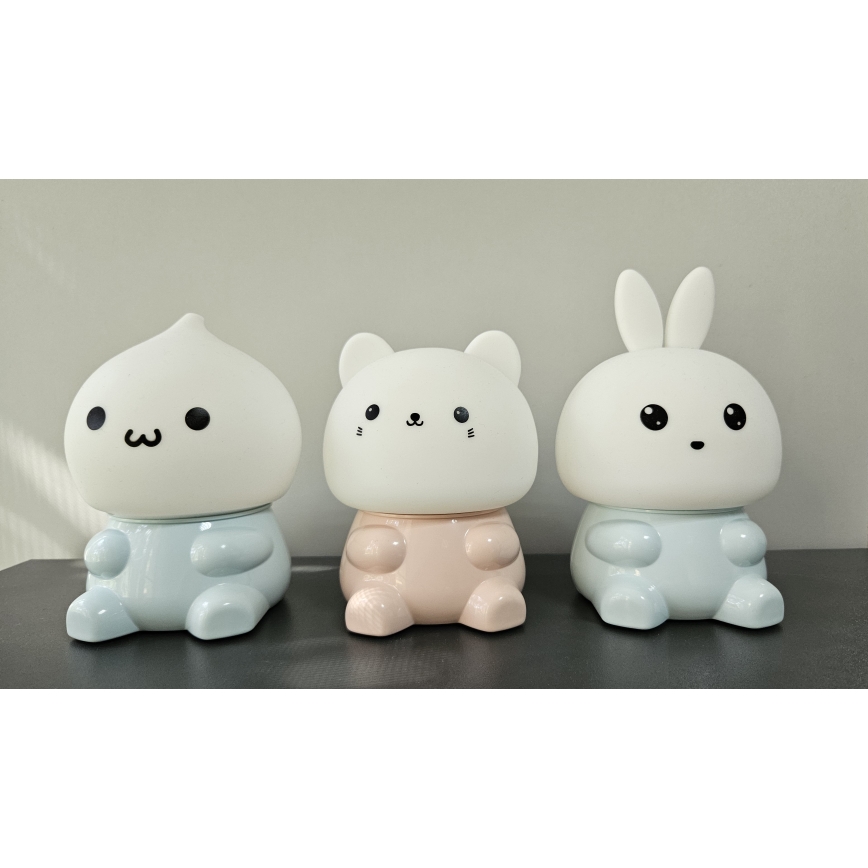 LED RGBW Barnlampa med touch LED/1W/5V USB 1200 mAh katt