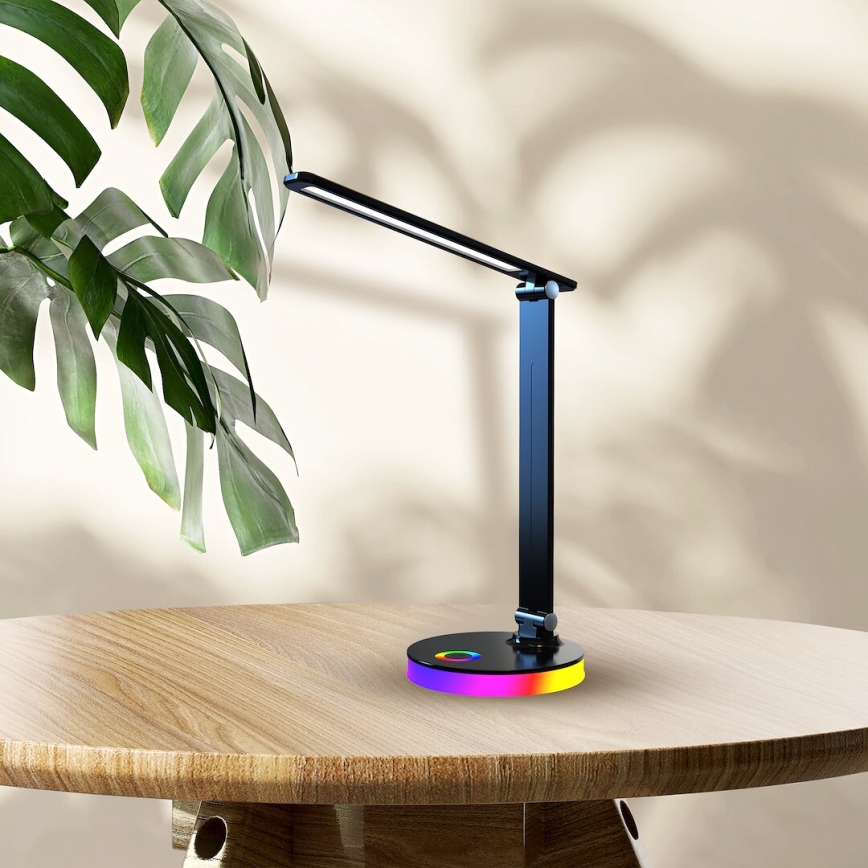 LED RGBW Bordslampa BRUNO LED/5W/5V 3000/4500/6000K svart