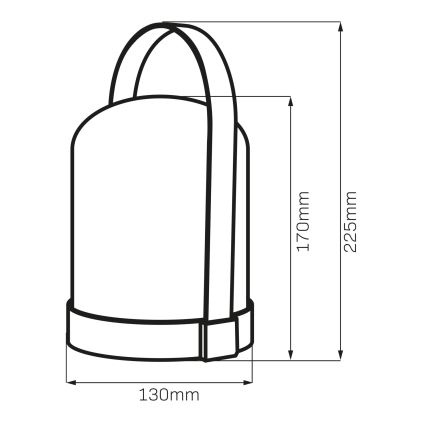 LED RGBW Dekorativ bordslampa MINORKA LED/0,3W/4,5V 3xAA