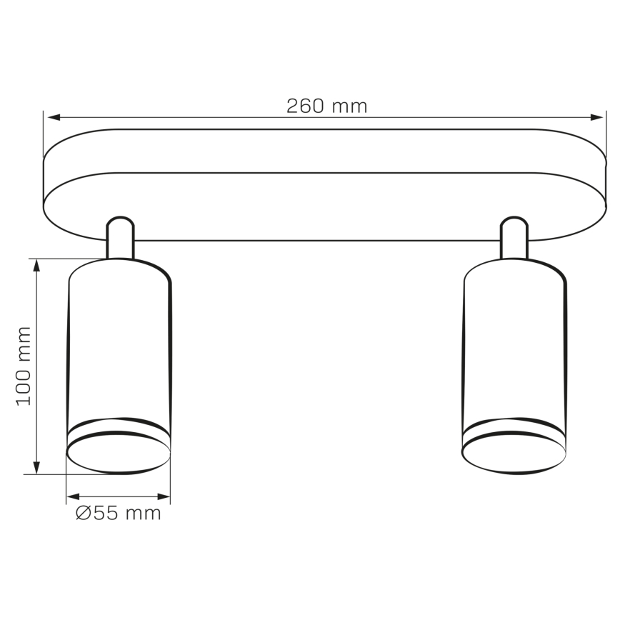 LED RGBW dimbar badrumsspot TURYN 2xGU10/4,8W/230V 3000K IP44 svart + fjärrkontroll