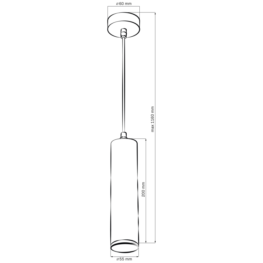 LED RGBW dimbar badrumstaklampa på vajer TURYN 1xGU10/4,8W/230V 3000K IP44 svart + fjärrkontroll