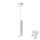 LED RGBW dimbar badrumspendel TURYN med kabel 1xGU10/4,8W/230V 3000K IP44 vit + fjärrkontroll
