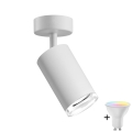 LED RGBW dimbar badrumsspot TURYN 1xGU10/4,8W/230V 3000K IP44 vit + fjärrkontroll