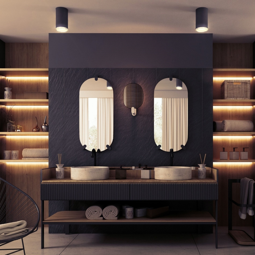 LED RGBW dimbar badrumsspotlight TURYN 1xGU10/6,5W/230V 2700-6500K Wi-Fi IP44 svart