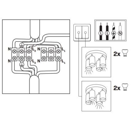 LED RGBW dimbar badrumsspot TURYN 4xGU10/6W/230V 3000K IP44 svart + fjärrkontroll