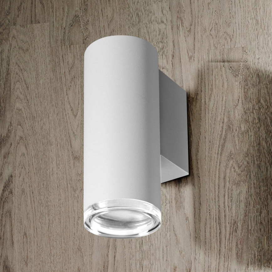 LED RGBW dimbar vägglampa för badrum TURYN 1xGU10/4,8W/230V 3000K IP44 vit + fjärrkontroll