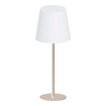 LED RGBW dimbar beröringsstyrd utomhusbordslampa LUCIA LED/2W/5V 1800/2700/6500K 3600 mAh IP44 beige