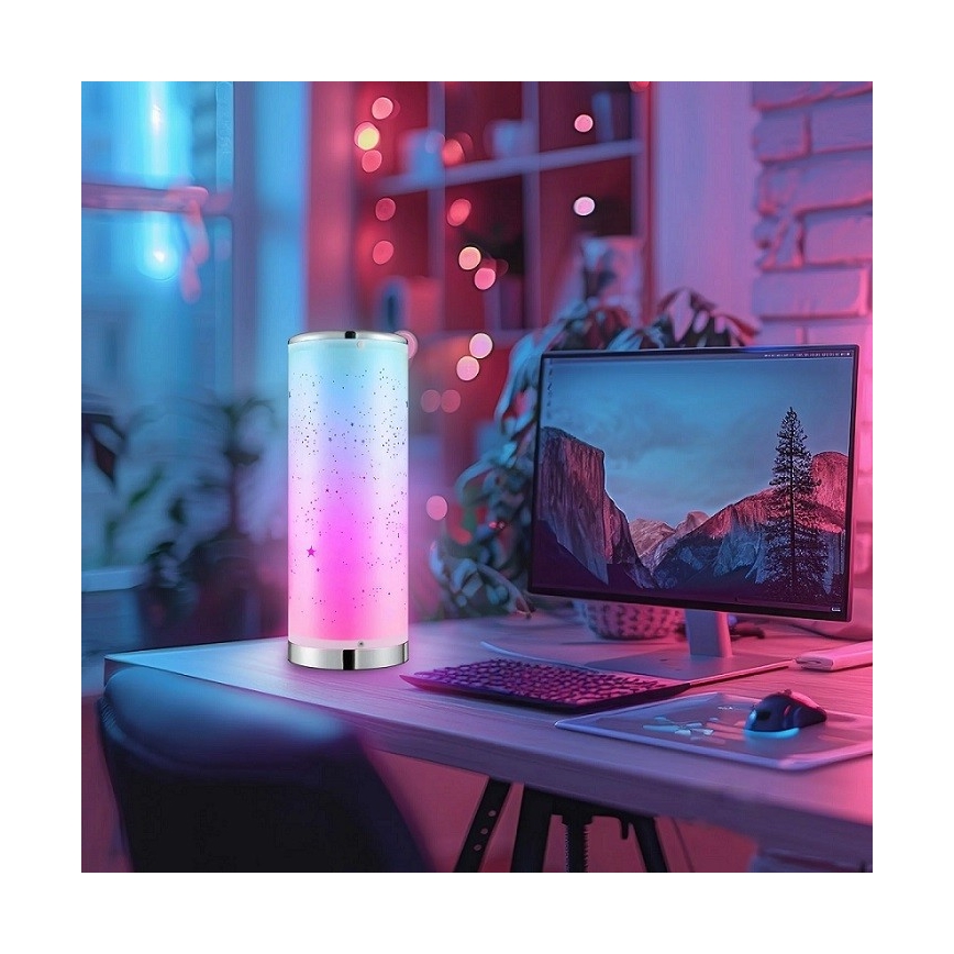 LED RGBW Dimbara bordslampa STELLA MINI LED/5W/5V + fjärrkontroll