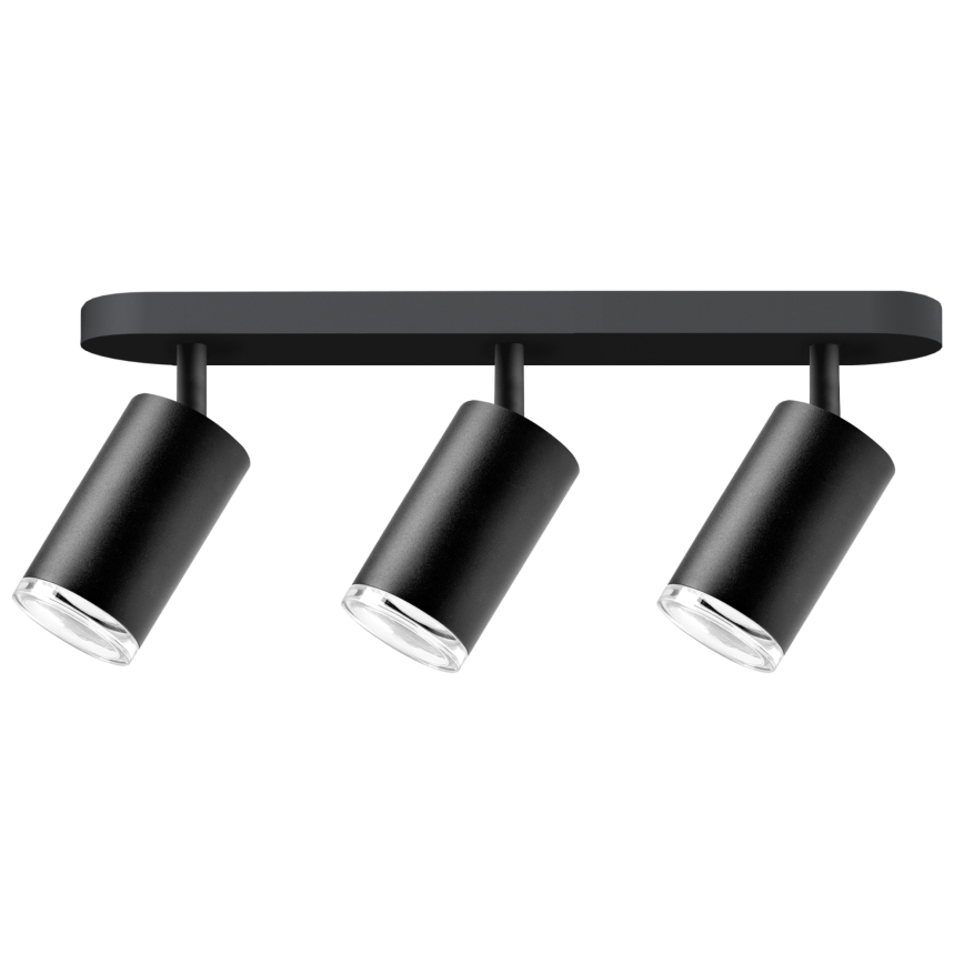 LED RGBW Dimbar badrumsspotlight TURYN 3xGU10/4,8W/230V 3000K IP44 svart + fjärrkontroll