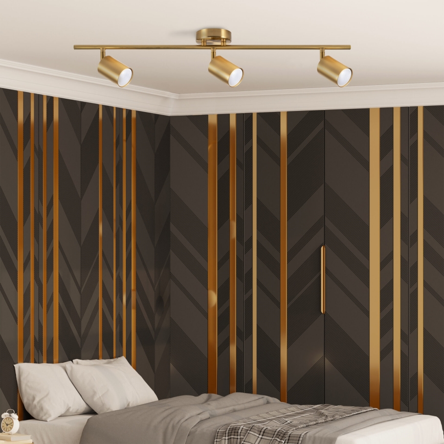 LED RGBW dimbar spotarmatur GOLDI 3xGU10/6,5W/230V 2700-6500K Wi-Fi guld