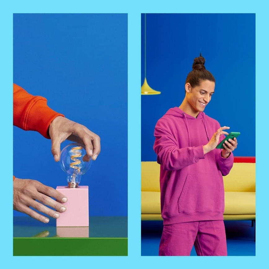 LED RGBW dimbar lampa A60 E27/6,3W/230V 2200-6500K Wi-Fi - WiZ