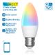 LED RGBW dimbar lampa C37 E27/6,5W/230V 2700-6500K Wi-Fi - Aigostar