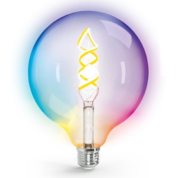 LED RGBW dimbar lampa FILAMENT MESH Smart G125 E27/4,9W/230V 2700K - Aigostar